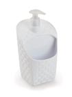 Dispenser Branco Com Porta Esponja Detergente Liquido