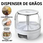 Dispenser De Alimentos Giratório Dispensador De Arroz Rotativo Organizador De Grãos Cozinha Casa