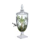 Dispenser De Cristal Wolff Palm Tree Handpaint 4 Litros Com Tampa