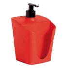 Dispenser de Pia Porta Detergente Esponja Vermelho LP House