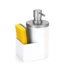 Dispenser para Detergente e Bucha Branco Cromo Fosco 600ml - Arthi