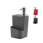 Dispenser Porta Detergente Dosador Sabão Liquido p/ Bancada 650ML Ou Trium Com Suporte p/ Esponja