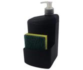 Dispenser Porta Detergente Esponja 700ml Organizdor Pia Cozinha Preto - 1111.1 Utility