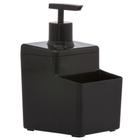 Dispenser / Porta Detergente / Esponja De Acrilico Preto 570