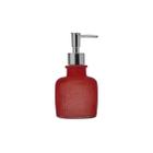 Dispenser Porta Sabonete Liquido 320Ml Vidro Vermelho