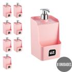 Dispenser Quadrado Slin Gourmet Porta Esponja Rosa - 8un