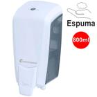 Dispenser (Saboneteira) para Sabonete Espuma 800ml Linha Elisa cor Branca e Fumê