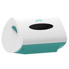 Dispenser Toalheiro Suporte Papel Interfolhas Paper POP Biovis Branco e Verde