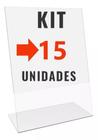 Display 30X21Cm Acrilico A4 - Kit Com 15 Unidades