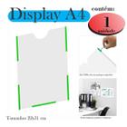 Display A4 Expositor Porta Folhas Quadro Avisos Parede Petg