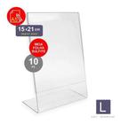 Display Expositor Em L Tamanho A4 Ps Cristal 10 Unid