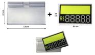 Display porta Etiqueta de Preço 7,5x4,5 + Etiqueta Reutilizável 6,0x3,5 cm KIT 200 Peças