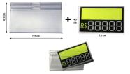 Display porta Etiqueta de Preço + Etiqueta Reutilizável 7,5 x 4,5 cm_KIT 200 Peças _ gancho pvc