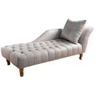 Divã Chesterfield Anna Recamier 160cm Via Encanto Bege lado Direito