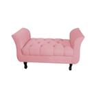 Divã Recamier Barcelona - 1,00 Suede - Rosa - Passoni Decor