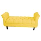 Divã Recamier Barcelona - 1,60 Suede - Amarelo - Passoni Decor