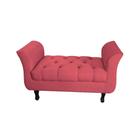 Divã Recamier Barcelona - 90cm Suede - Vermelho - Renascer Decor