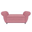 Divã Recamier Com Baú Grécia 1,55 Cm Suede Rose - Neros Interiores