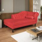 Diva Recamier Dora 130cm Lado Esquerdo Corano Vermelho