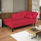 Diva Recamier Dora 130cm Lado Esquerdo Suede Vermelho - Maranata Estofados