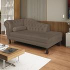 Diva Recamier Dora 140cm Lado Direito Suede Marrom - Maranata Estofados