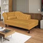 Diva Recamier Dora 160cm Lado Direito Suede Mostarda