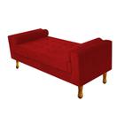 Divã Recamier Sofá Félix 120 cm Suede Vermelho - AM Decor