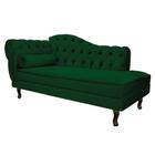 Divã Recamier Sofá Juliana 140cm Lado Direito Suede Verde - AM Decor