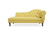 Divã Recamier Sofá Juliana 160 cm Lado Direito Suede Amarelo - Jm Interiores