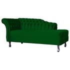 Divã RECAMIER STYLOS Lado Direito Suede Verde - MALTA DECOR