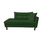 Divã Recamier Troya 1,40 Cm Lado Direito Suede Verde