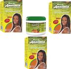 Divina Dama Amazonia Castanho Escuro Hene em Po 03x200gr + Creme Branco 500gr Incolor