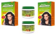 Divina Dama Amazonia Preto Natural Hene em Po 02x200gr + Creme Branco 02x500gr Incolor