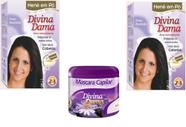 Divina Dama Incolor Hene Em Po 02x50gr+mascara 500gr incolor - DIVINA DAMA JABORANDI