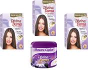 Divina Dama Incolor Hene Em Po 03x50gr+mascara 500gr incolor - DIVINA DAMA JABORANDI