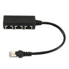 Divisor adaptador de cabo RJ45 Ethernet 1 rede LAN de porto masculino a 3 feminino