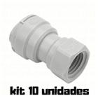 DMFIT - Rosca Fêmea - (Tubo 3/8" x Npt 1/4") - AFA 0604 - Pacote 10 Unidades