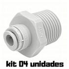 DMFIT - Rosca Macho - (Tubo 1/4" X Npt 1/2") - AMC 0407 - Pacote 04 Unidades