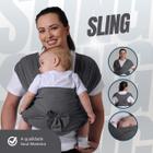  do Mês - Sling Fácil de Vestir Carregador de Bebê Ergonômico, cinza