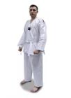 Dobok Taekwondo Start Branco Gola Branca com Faixa Shiroi