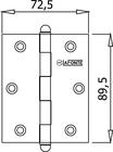 Dobradiça 90 3.5x3" sem anel cromo acetinado la fonte