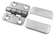 Dobradiça C/ Capa Aço Inox 38 X 43 Mm 4 Furos Barco Lancha