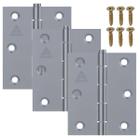 Dobradiça Para Porta Portão Madeira Aço Zincado 3.1/2" Aliança Kit 06 Un