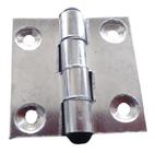 Dobradiça Porta Pequena Alumínio Brilhante 40x40 - 3 Pçs - KMP