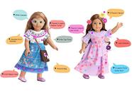 doce dolly 18 polegadas boneca roupas fantasia boneca acessórios mirabel isabela fantasia princesa vestido para americano 18 "menina boneca