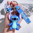 Doce Rosa Anjo Ponto Chaveiro Lilo & Stitch Anime Pingente Feminino Carro Chaveiro Menina Presente