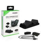 Dock Carregador Duplo Controle Preto X box One + 2 Baterias