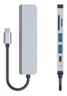 Dock Station Hub Tipo C 6X1 Com Usb 3.0 Card Reader Sd/Tf