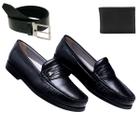 DockSider Masculino Mocassim Casual Dia a Dia com Cinto e Carteira