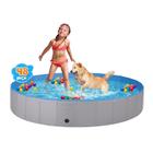 Dog Pool Jecoo de plástico rígido dobrável para cães grandes 3XL